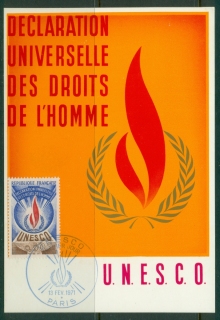 France-1971-UNESCO-Universal-Declaration-of-Human-Rights-Maxicard-FDI