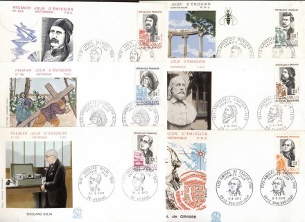 France-1972-Famous-Men-6x-FDC