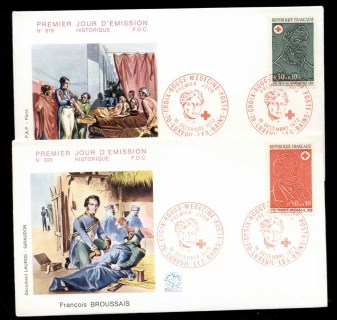 France-1972-Red-Cross-2x-FDC