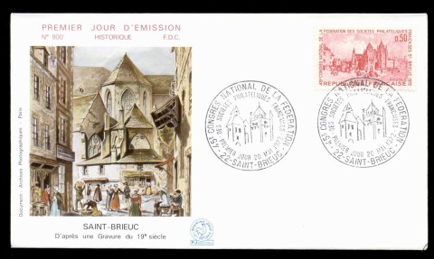 France-1972-Saint-Brieuc-cathederal-FDC