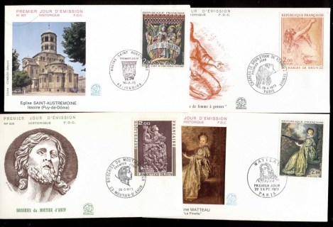 France-1973-Art-4x-FDC