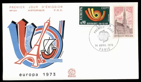 France-1973-Europa-FDC