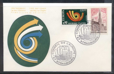 France-1973-Europa-Posthorn-Arrow-FDC