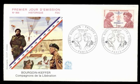 France-1973-Free-French-Forces-Heroes-FDC