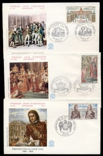 France-1973-French-History-3x-FDC