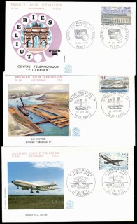 France-1973-French-Technical-Achievements-3x-FDC