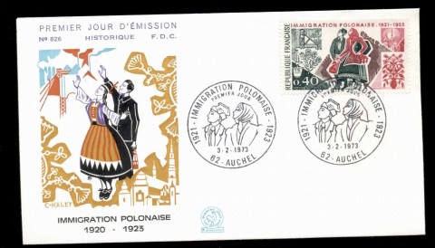 France-1973-Polish-Immigration-FDC