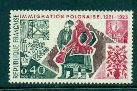 France-1973-Polish-Immigration-MUH-lot45384