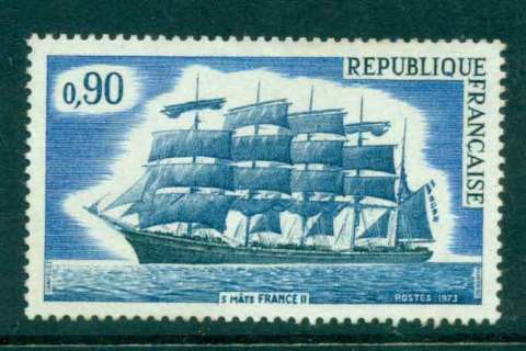 France-1973-Sailing-Ship-FU-lot45393