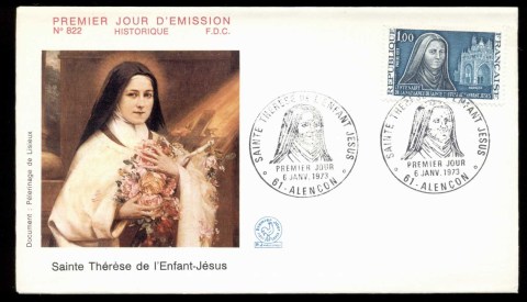 France-1973-St-Teresa-of-Liseux-FDC