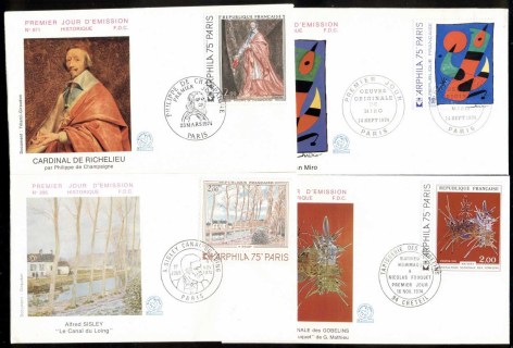 France-1974-Art-4x-FDC