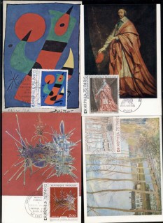 France-1974-Art-4x-Maxicards