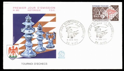 France-1974-Chess-FDC