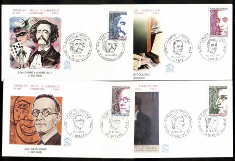 France-1974-Famous-Men-4x-FDC