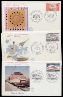 France-1974-French-Technical-Achievements-3x-FDC