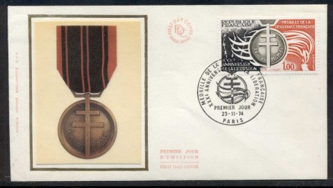 France-1974-Medal-of-the-French-resistance-FDC