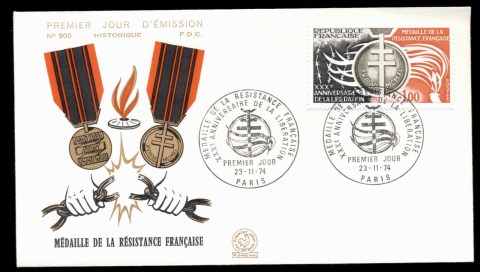 France-1974-Order-of-the-French-Resistance-FDC