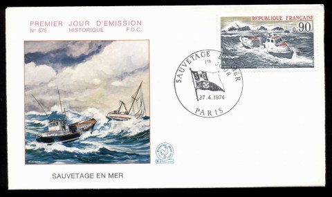 France-1974-Sea-Rescue-FDC