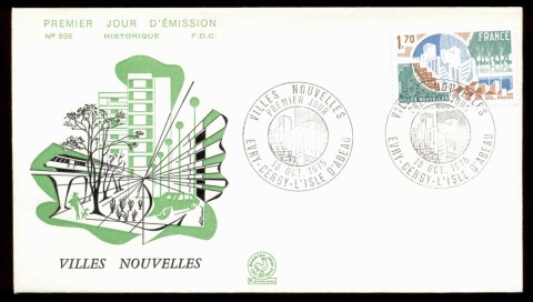 France-1975-Creation-of-New-Towns-FDC