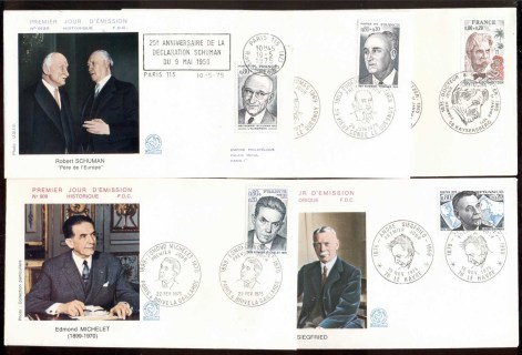 France-1975-Famous-Men-5x-FDC