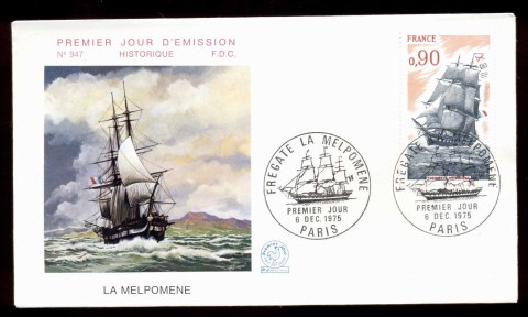 France-1975-Frigate-Merlpomene-FDC