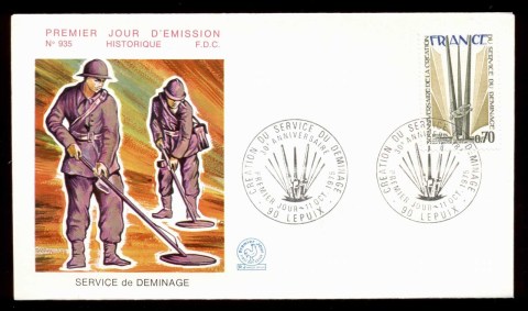 France-1975-Land-Mine-Demolition-FDC