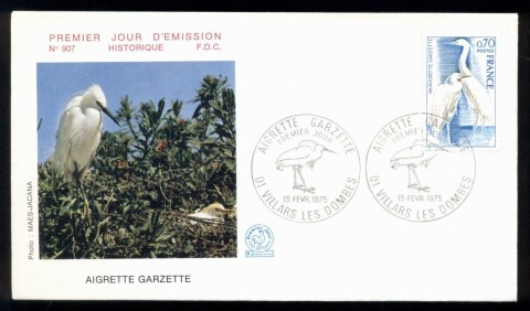 France-1975-Nature-Protection-Bird-FDC