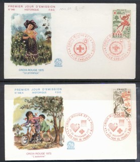 France-1975-Red-Cross-2x-FDC