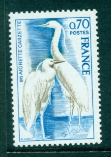 France-1975-Snowy-Egret-MUH-Lot29174