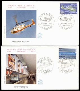 France-1975-Technological-Achievements-2x-FDC