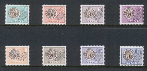 France-1976-Gallic-Coins-Precancels-MUH