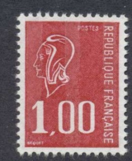 France-1976-Marianne-1f-carmine-rose-MUH