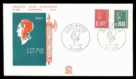 France-1976-Marianne-FDC