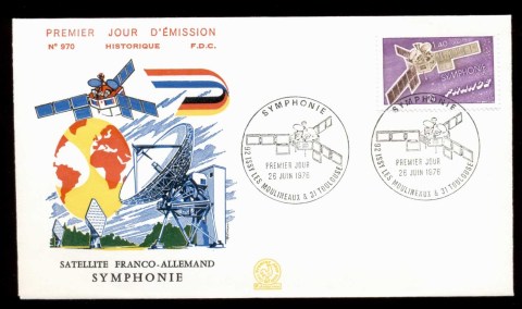 France-1976-Symphonie-Communications-Satellite-FDC