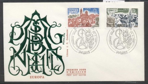 France-1977-Europa-Landscapes-FDC