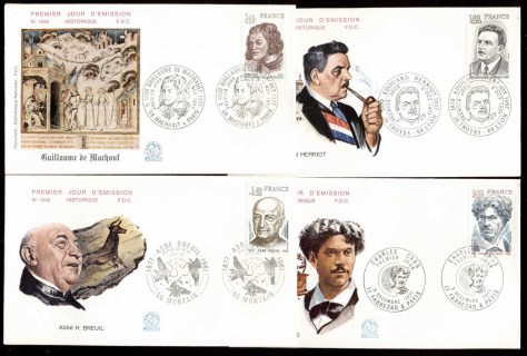 France-1977-Famous-Men-4x-FDC