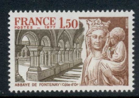 France-1977-Fontenay-Abbey-MUH