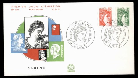 France-1977-Sabine-FDC