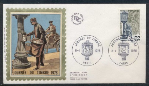 France-1978-Stamp-day-FDC