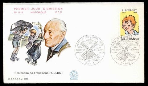 France-1979-Boy-by-Francisque-Poulbot-FDC