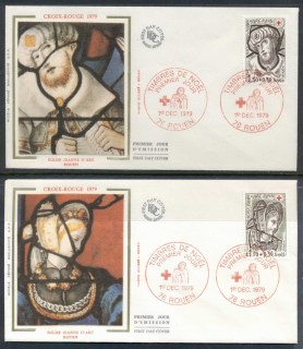 France-1979-Red-Cross-2x-FDC