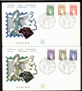 France-1979-Sabine-2x-FDC