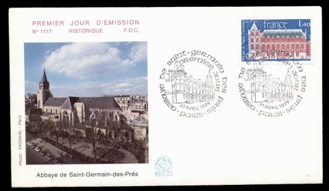 France-1979-St-Germain-des-Pres-Abbey-FDC