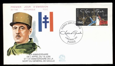 France-1980-Charles-de-Gaulle-FDC