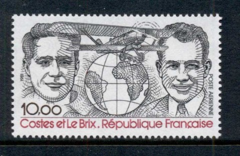 France-1981-Airmail-Atlantic-Crossing-Aviators-MUH