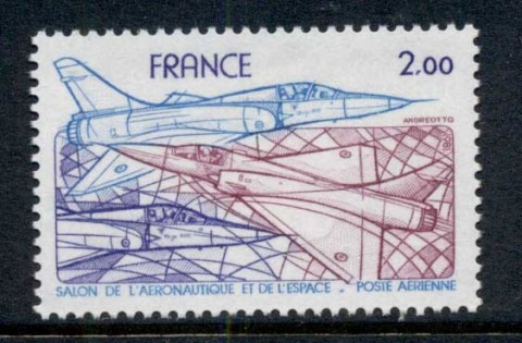 France-1981-Airmail-Space-Aeronautics-Exhibition-MUH