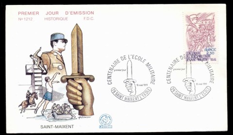 France-1981-Military-School-FDC