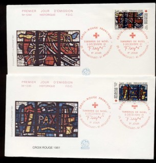 France-1981-Red-Cross-2x-FDC