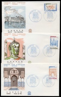 France-1981-UNESCO-3x-FDC