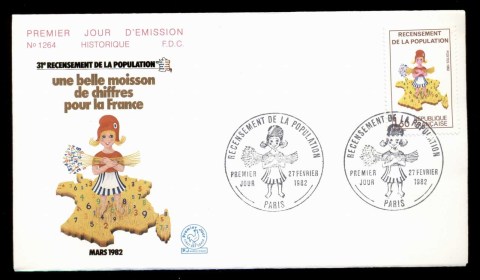 France-1982-Census-FDC